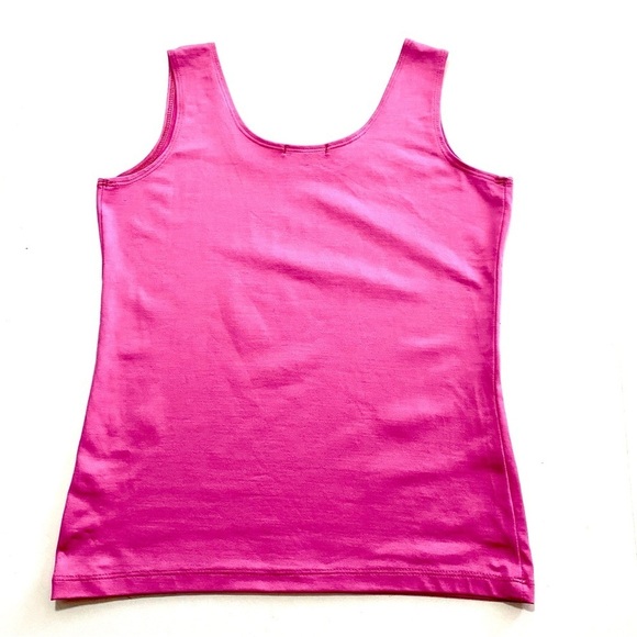 A’nue Ligne Pink Knit Tank Top Shell Size Medium Travel Capsule Summer Casual - Picture 4 of 9